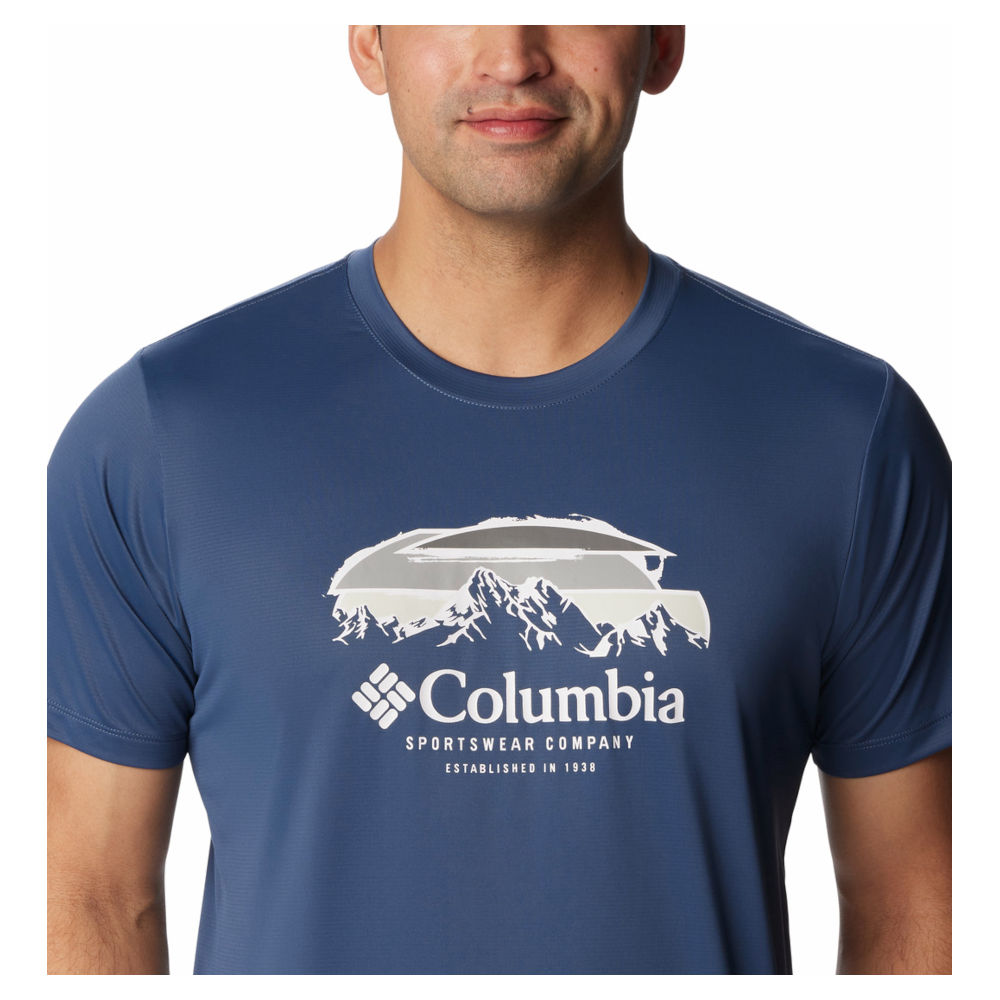 Columbia - Hike Graphic SS Herre T-shirt Blå fra Columbia - billede nr. 3 hos GrejFreak.dk