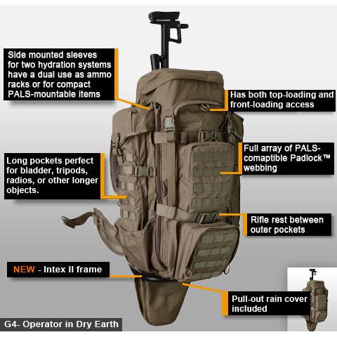 Eberlestock - G4 Operator Finskytte Rygsæk // Mørk Sand / Coyote fra Eberlestock - billede nr. 3 hos GrejFreak.dk