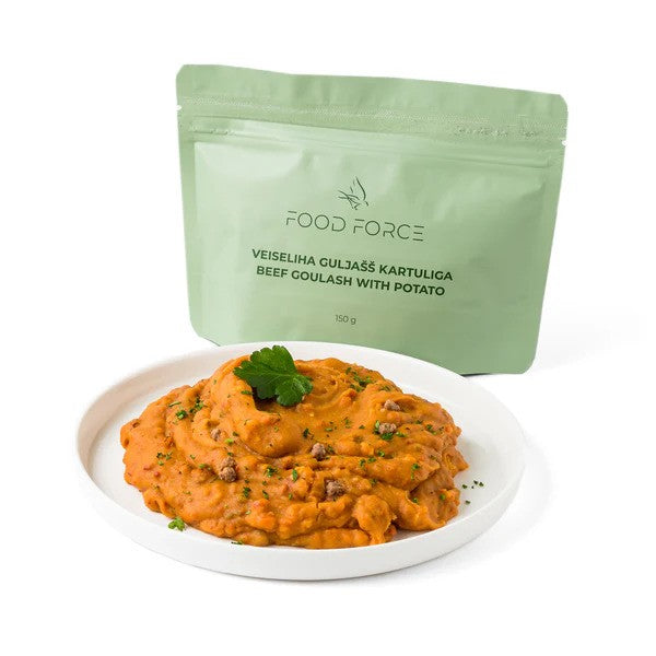 Food Force - Gullasch Med Oksekød og Kartoffel 150 g (611 kcal) fra Food Force - billede nr. 1 hos GrejFreak.dk