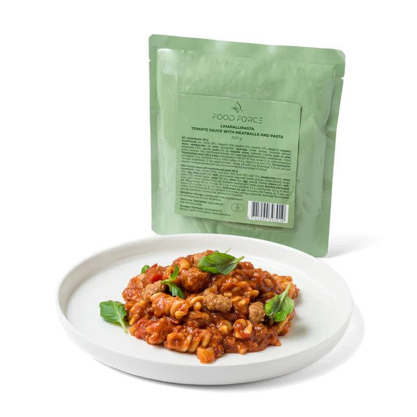 Food Force - Pasta og Kødboller i Tomatsauce 300 g (279 kcal) fra Food Force - billede nr. 1 hos GrejFreak.dk
