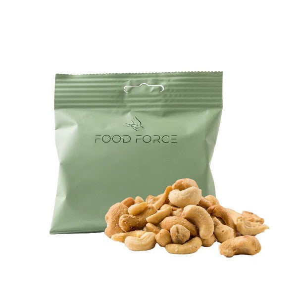 Food Force - Ristede og Saltede Cashewnødder 50 g (297 kcal) fra Food Force - billede nr. 1 hos GrejFreak.dk