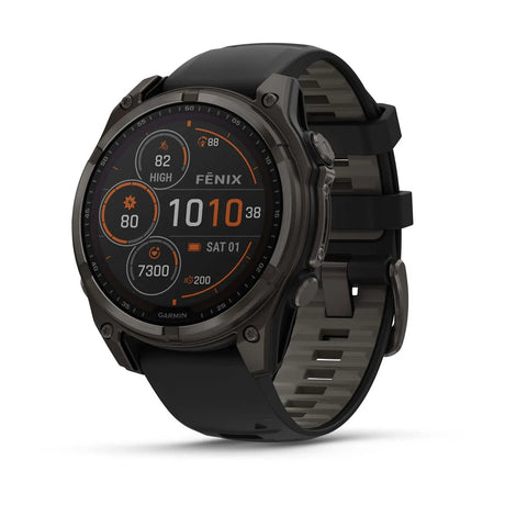 Garmin - Fenix 8 Sapphire Solar 47 mm Pebble Grey GPS Ur fra Garmin - billede nr. 1 hos GrejFreak.dk