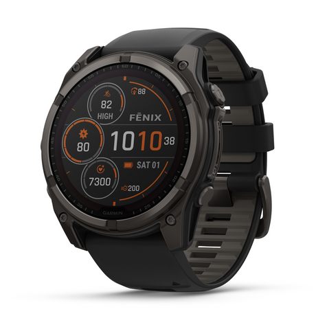 Garmin - Fenix 8 Sapphire Solar 51 mm Pebble Grey GPS Ur fra Garmin - billede nr. 1 hos GrejFreak.dk