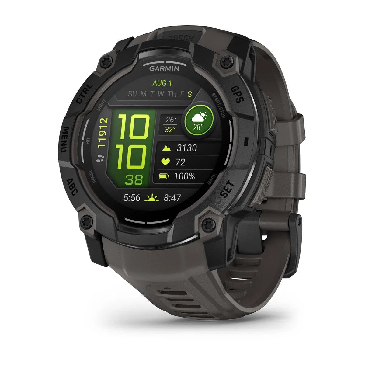 Garmin - Instinct 3 Amoled 50 mm Smartwatch // Sort/Charcoal fra Garmin - billede nr. 1 hos GrejFreak.dk