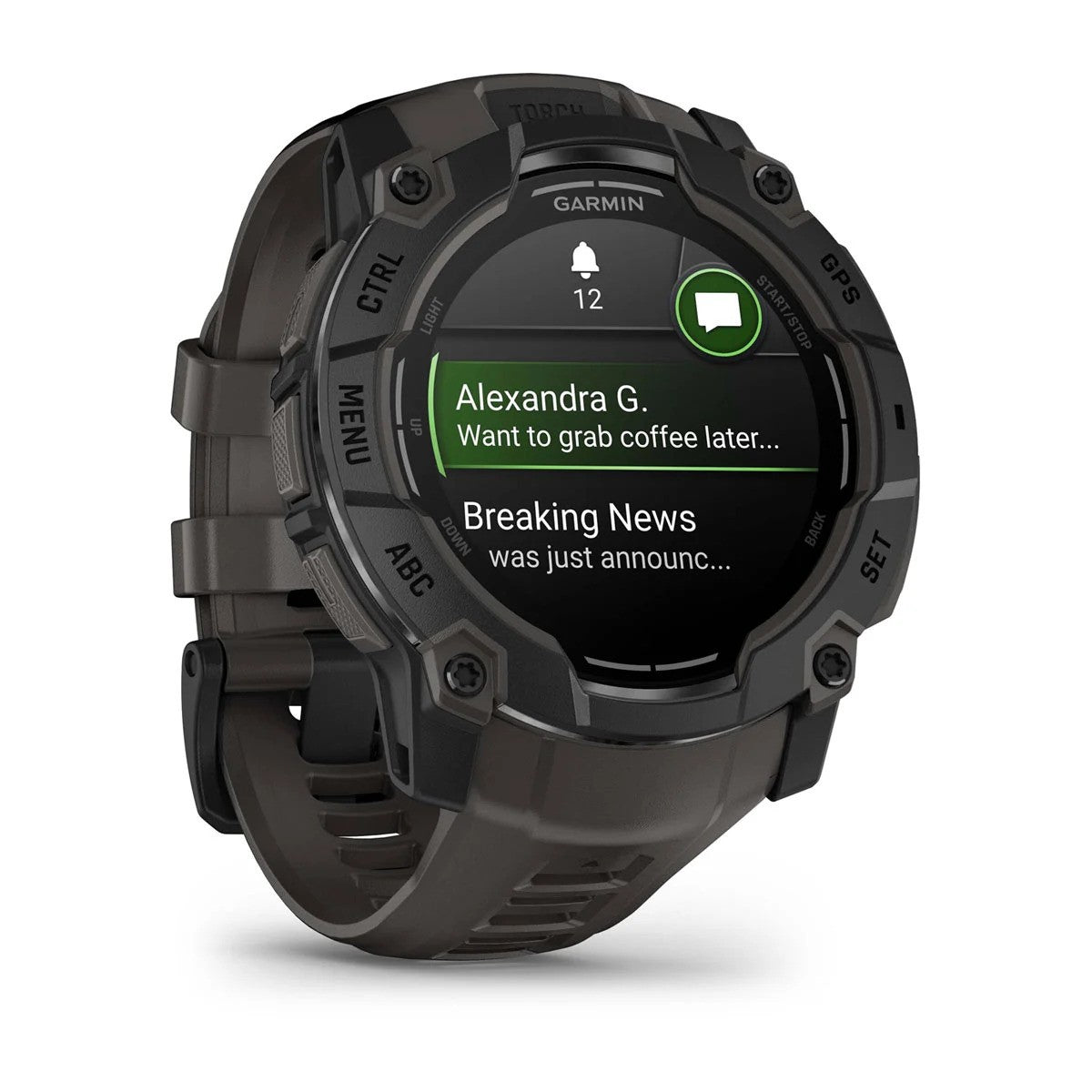 Garmin - Instinct 3 Amoled 50 mm Smartwatch // Sort/Charcoal fra Garmin - billede nr. 3 hos GrejFreak.dk