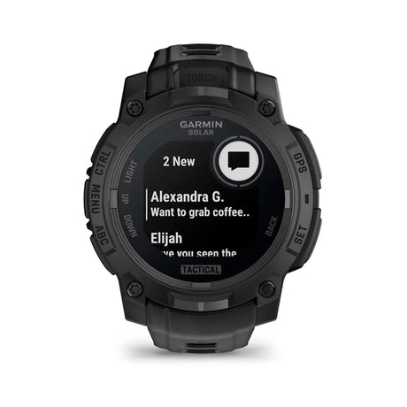 Garmin - Instinct 3 Solar 45 mm TACTICAL Smartwatch // Sort fra Garmin - billede nr. 1 hos GrejFreak.dk