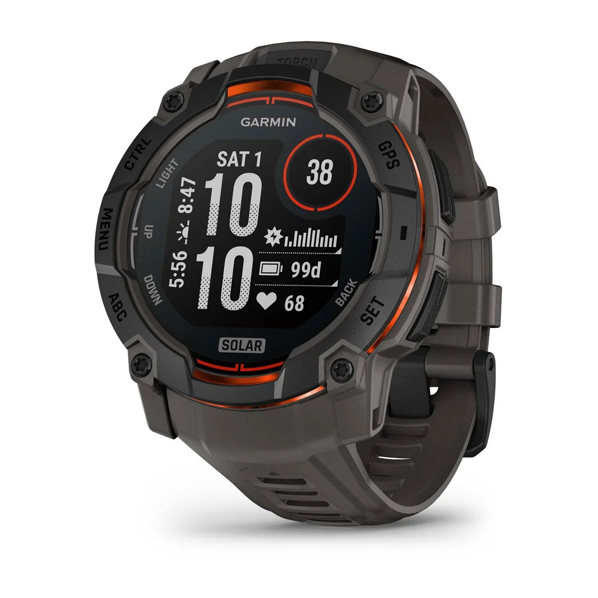 Garmin - Instinct 3 Solar 50 mm Smartwatch // Sort/Charcoal fra Garmin - billede nr. 1 hos GrejFreak.dk