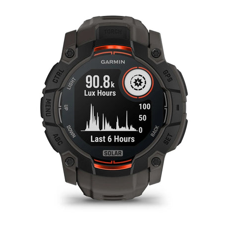 Garmin - Instinct 3 Solar 50 mm Smartwatch // Sort/Charcoal fra Garmin - billede nr. 2 hos GrejFreak.dk