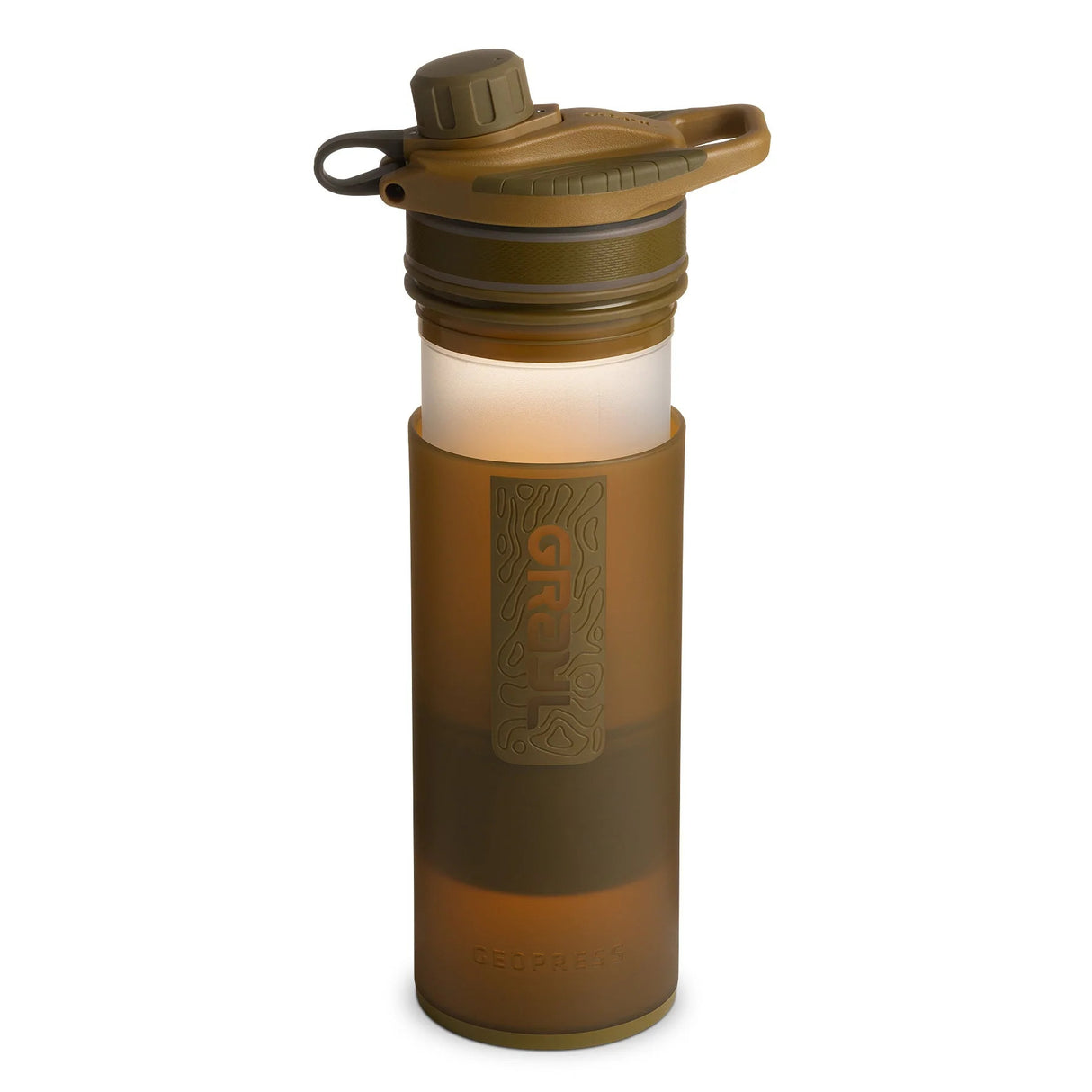 Grayl - Geopress Flaske Med Vandrensefilter 710ml // Coyote Brown fra Grayl - billede nr. 4 hos GrejFreak.dk