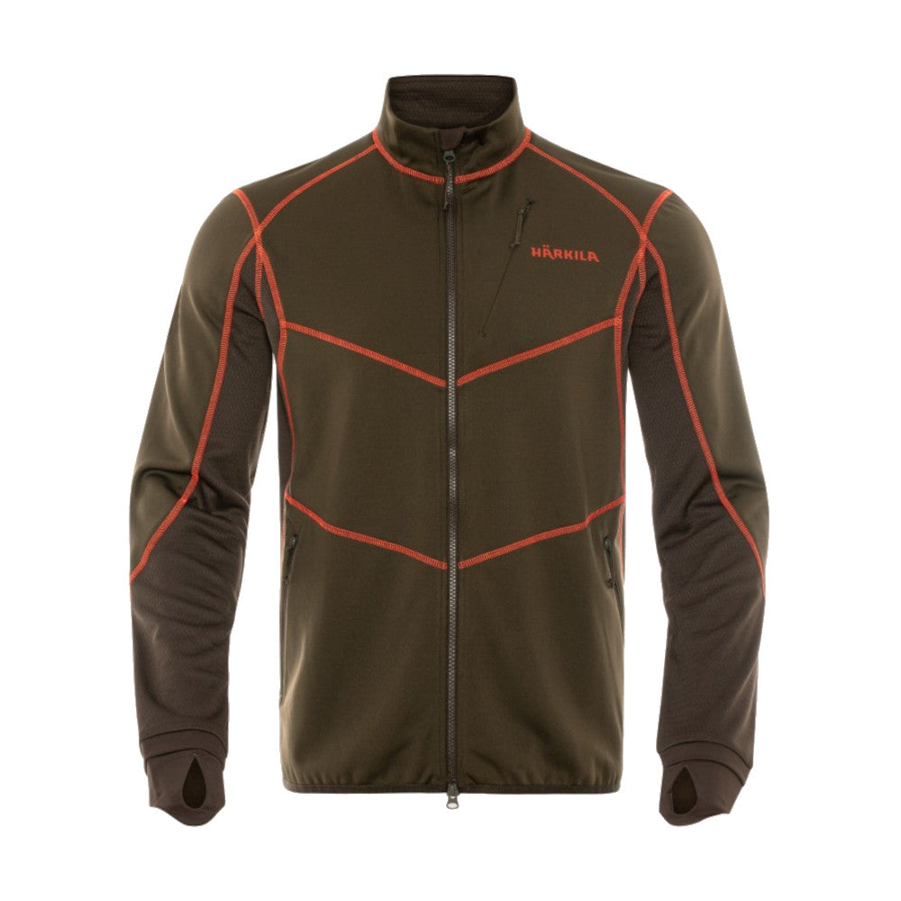 Härkila - Scandinavian Fleece Herre Jakke // Grøn / Orange fra Härkila - billede nr. 1 hos GrejFreak.dk
