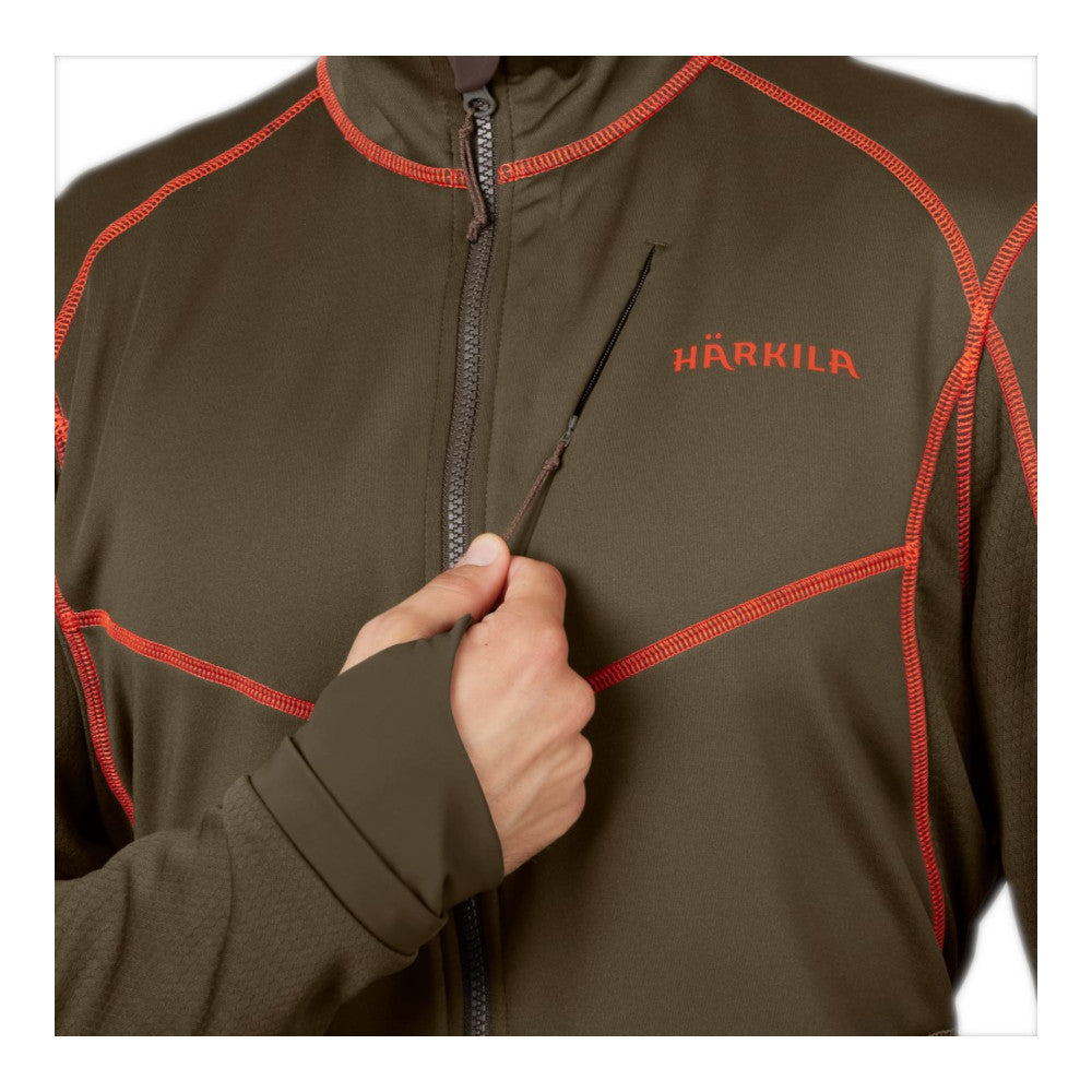 Härkila - Scandinavian Fleece Herre Jakke // Grøn / Orange fra Härkila - billede nr. 3 hos GrejFreak.dk