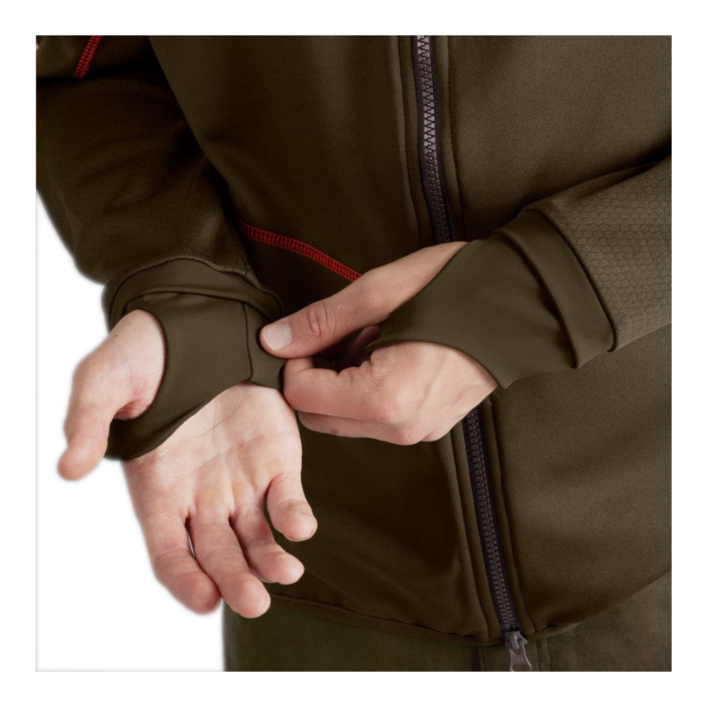 Härkila - Scandinavian Fleece Herre Jakke // Grøn / Orange fra Härkila - billede nr. 4 hos GrejFreak.dk