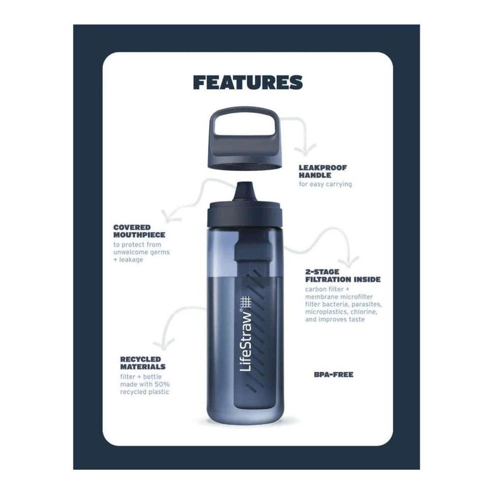 LifeStraw - Go 2.0 Filter Vandflaske 650ml // Hvid fra LifeStraw - billede nr. 5 hos GrejFreak.dk