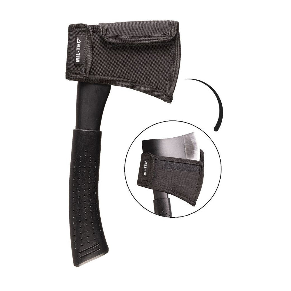Mil-Tec - Håndøkse Med Cover // Sort fra Mil-Tec - billede nr. 2 hos GrejFreak.dk