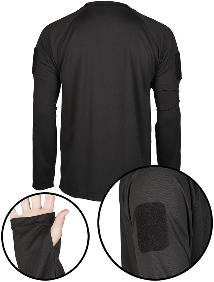 Mil-Tec - Tactical Quick Dry Langærmet T-Shirt // Mørk Sand / Coyote fra Mil-Tec - billede nr. 2 hos GrejFreak.dk