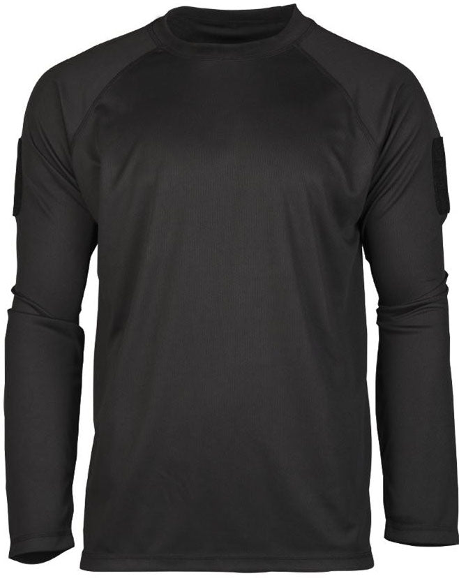 Mil-Tec - Tactical Quick Dry Langærmet T-Shirt // Sort fra Mil-Tec - billede nr. 1 hos GrejFreak.dk