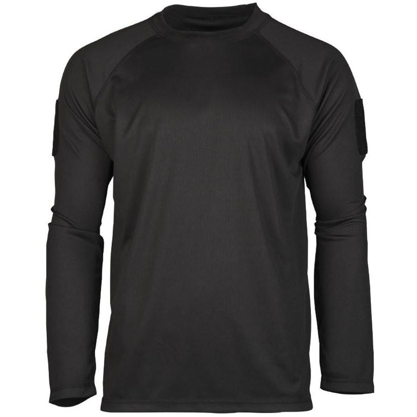 Mil-Tec - Tactical Quick Dry Langærmet T-Shirt // Sort fra Mil-Tec - billede nr. 1 hos GrejFreak.dk