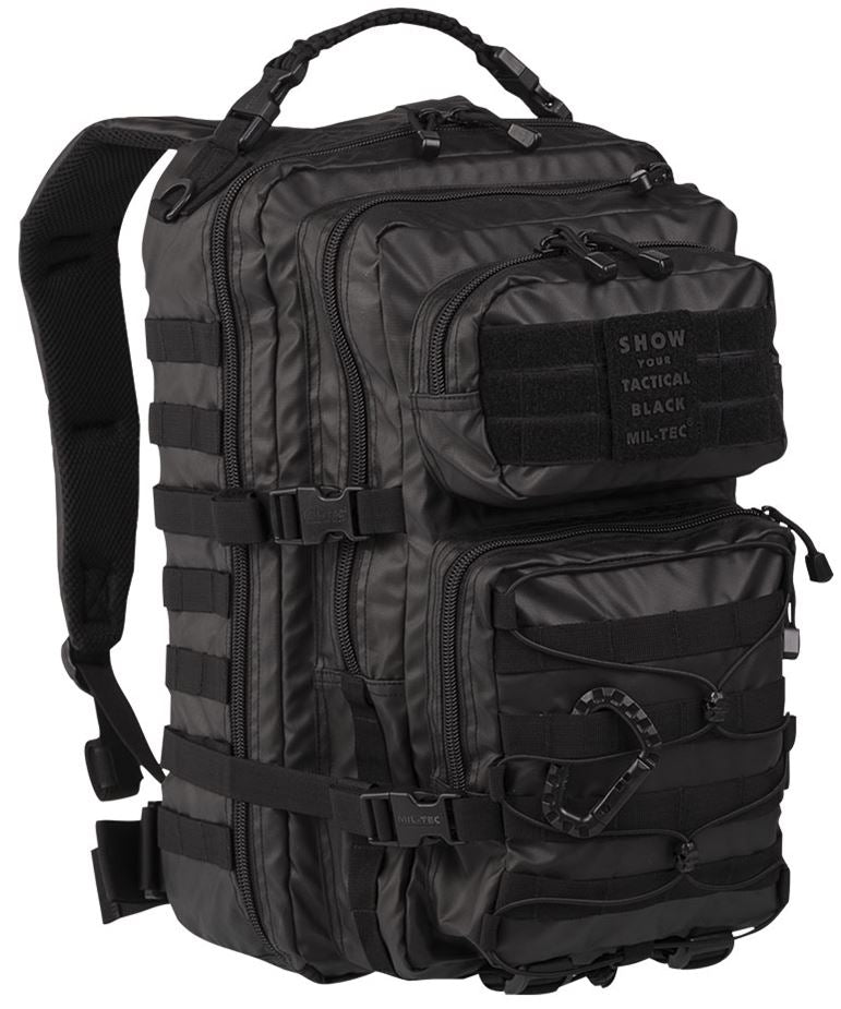 Mil-Tec - US Assault Pack Large Tactical Black fra Mil-Tec - billede nr. 1 hos GrejFreak.dk