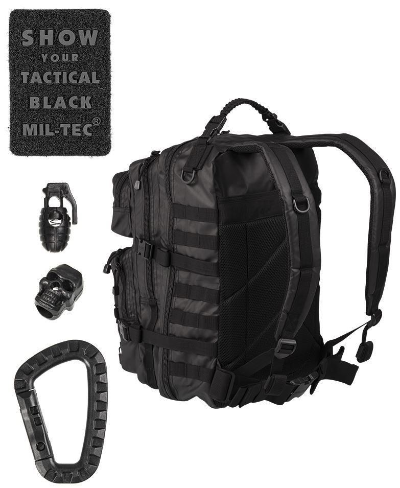 Mil-Tec - US Assault Pack Large Tactical Black fra Mil-Tec - billede nr. 2 hos GrejFreak.dk