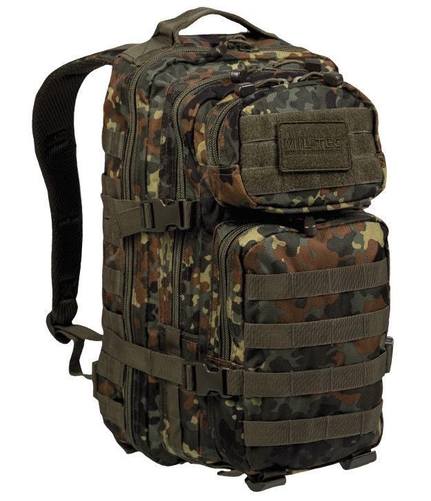 Mil-Tec - US Assault Pack Small 20L Flecktarn fra Mil-Tec - billede nr. 1 hos GrejFreak.dk
