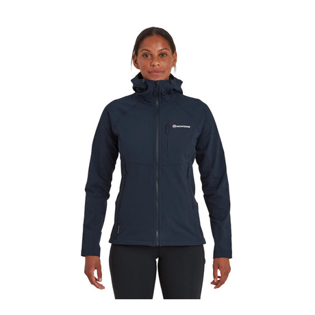 Montane - Krypton Dame Softshell Hoodie // Eclipse Blue fra Montane - billede nr. 2 hos GrejFreak.dk