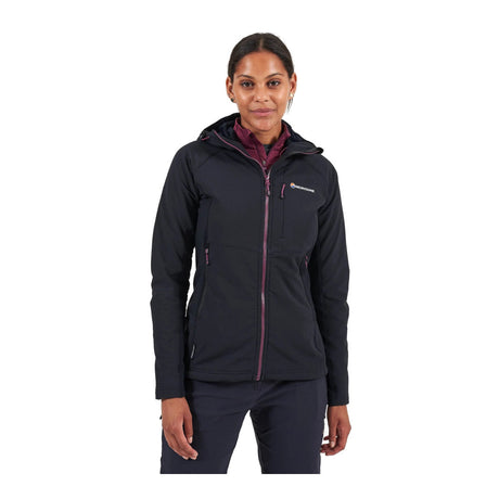 Montane - Krypton Dame Softshell Hoodie // Sort fra Montane - billede nr. 2 hos GrejFreak.dk