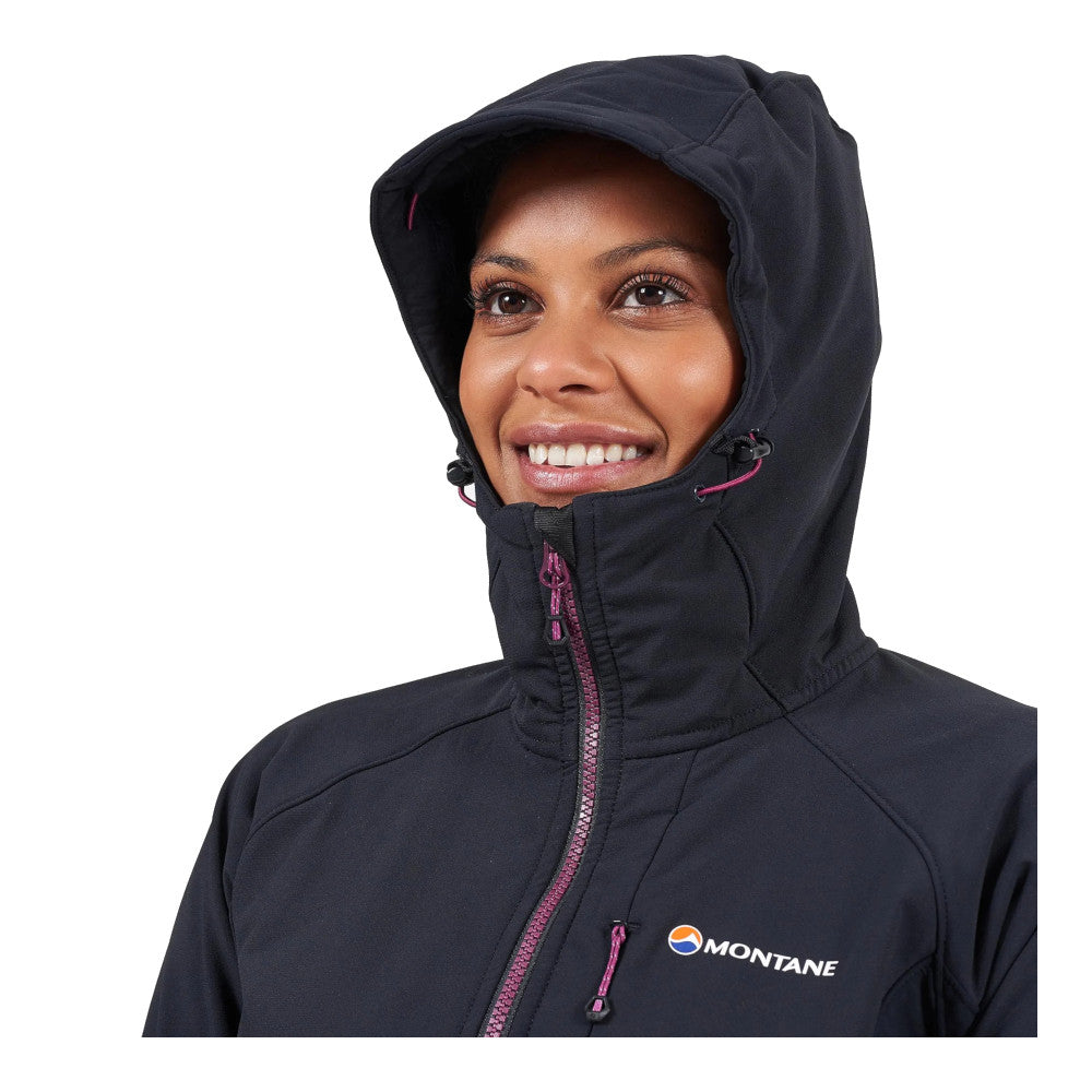 Montane - Krypton Dame Softshell Hoodie // Sort fra Montane - billede nr. 4 hos GrejFreak.dk
