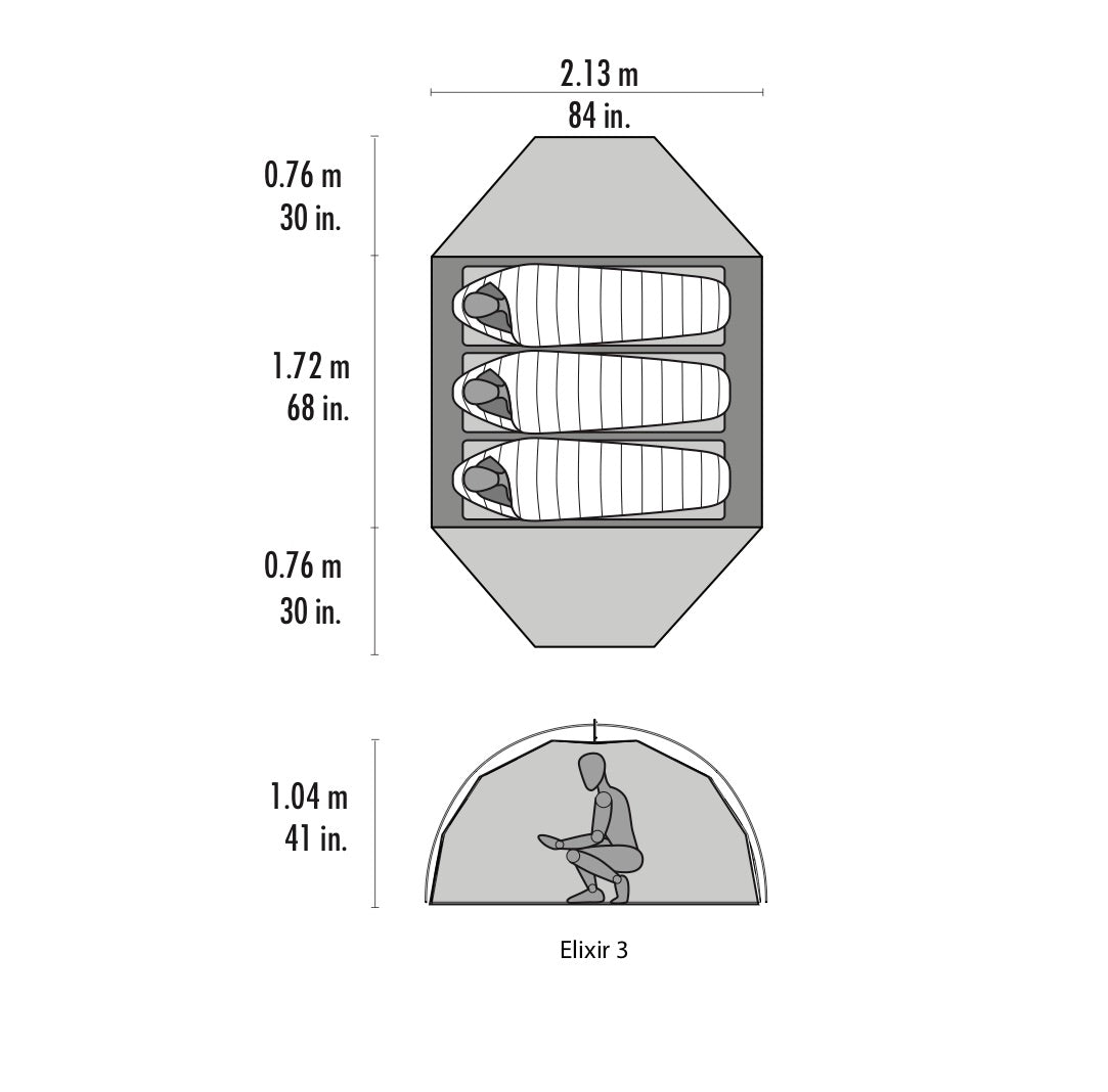 MSR - Elixir V2 3-personers Telt inkl. Footprint // Grøn fra MSR - billede nr. 8 hos GrejFreak.dk