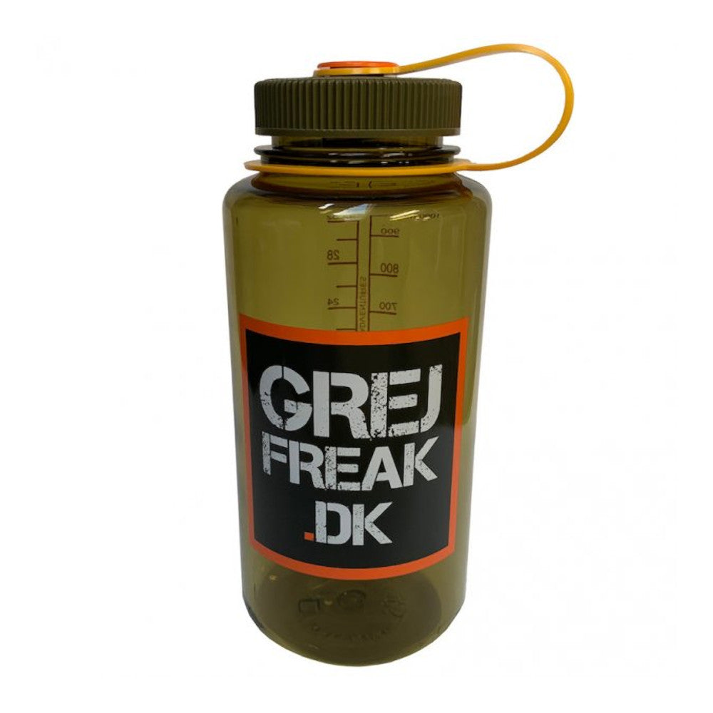 Nalgene - Wide mouth drikkeflaske (1L) m. firmalogo fra GrejFreak.dk - billede nr. 1 hos GrejFreak.dk