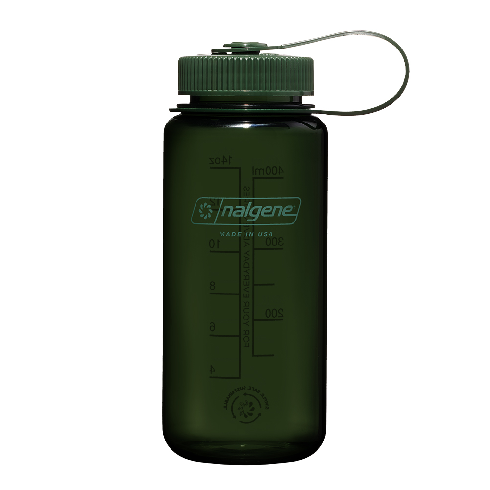 Nalgene - Wide Mouth Sustain Drikkeflaske 475ml // Mørkegrøn fra Nalgene - billede nr. 1 hos GrejFreak.dk