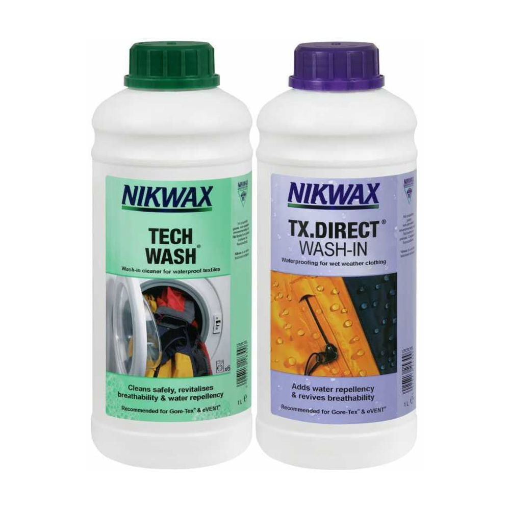 Nikwax - Twinpack Tech Wash & TX.Direct Wash-In Imprægnering 1L fra Nikwax - billede nr. 1 hos GrejFreak.dk