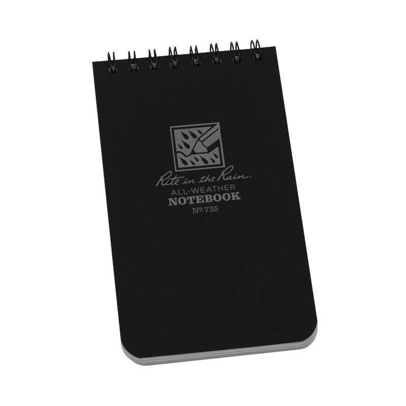 Rite In The Rain - Pocket Top Spiral 8 x 13 cm // Sort fra Rite in the Rain - billede nr. 1 hos GrejFreak.dk