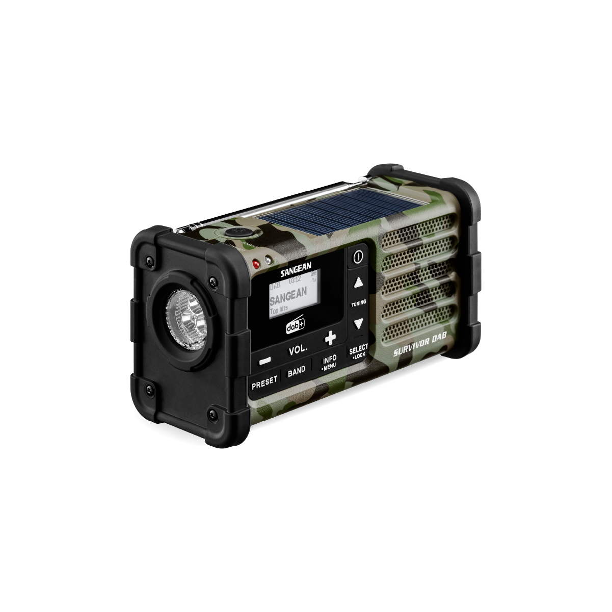 Sangean - MMR-88 DAB+/FM-RDS Multi-Powered Nødradio // Woodland Camo fra Sangean - billede nr. 3 hos GrejFreak.dk