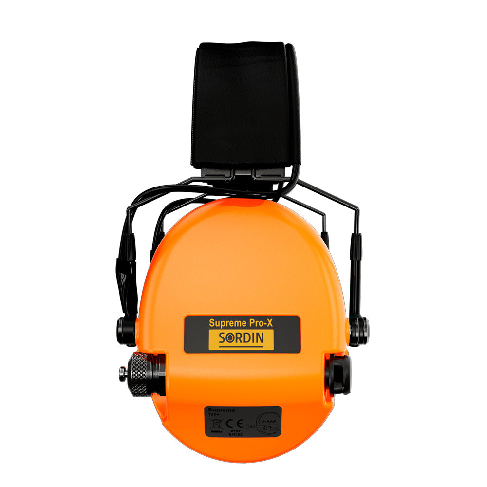Sordin - Supreme Pro-X Slim Elektronisk Høreværn 82 dB Orange fra Sordin - billede nr. 3 hos GrejFreak.dk