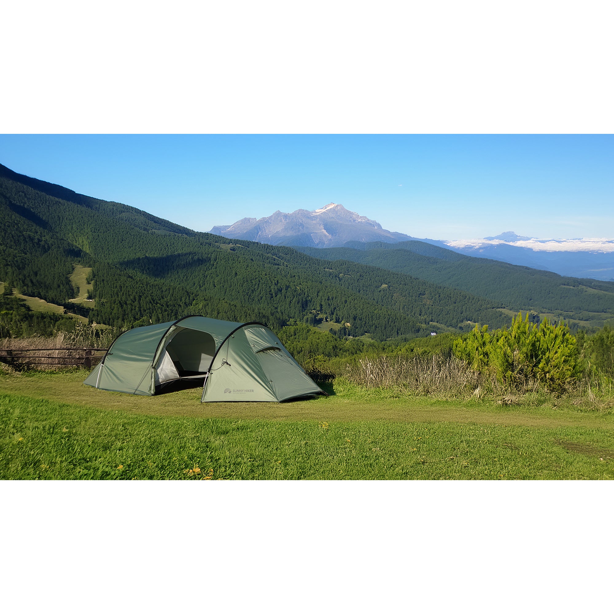 Sunny Hiker - 3-personers PU Tunneltelt fra Sunny Hiker - billede nr. 2 hos GrejFreak.dk