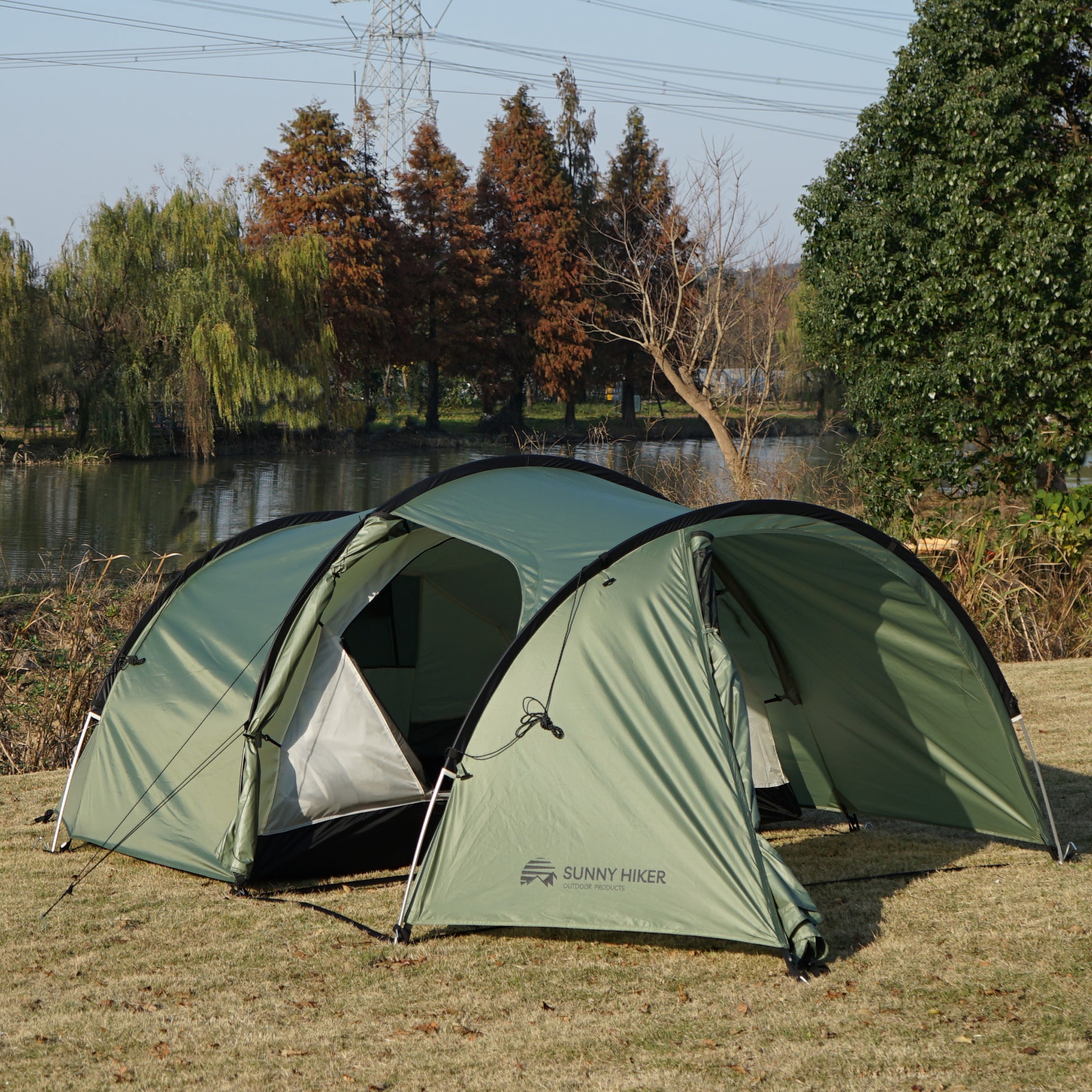 Sunny Hiker - 3-personers PU Tunneltelt fra Sunny Hiker - billede nr. 3 hos GrejFreak.dk