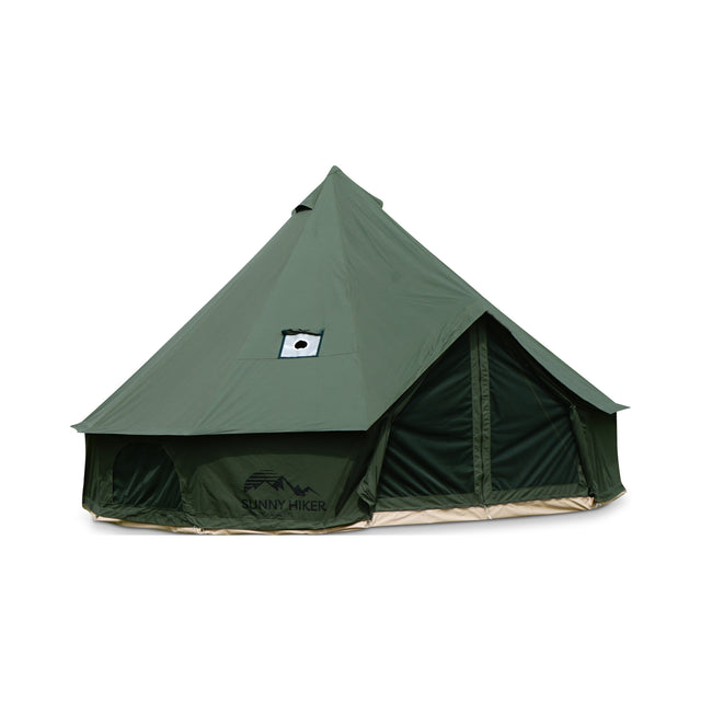 Sunny Hiker - Bomuld Large 10-personers Klokketelt // Grøn fra Sunny Hiker - billede nr. 1 hos GrejFreak.dk