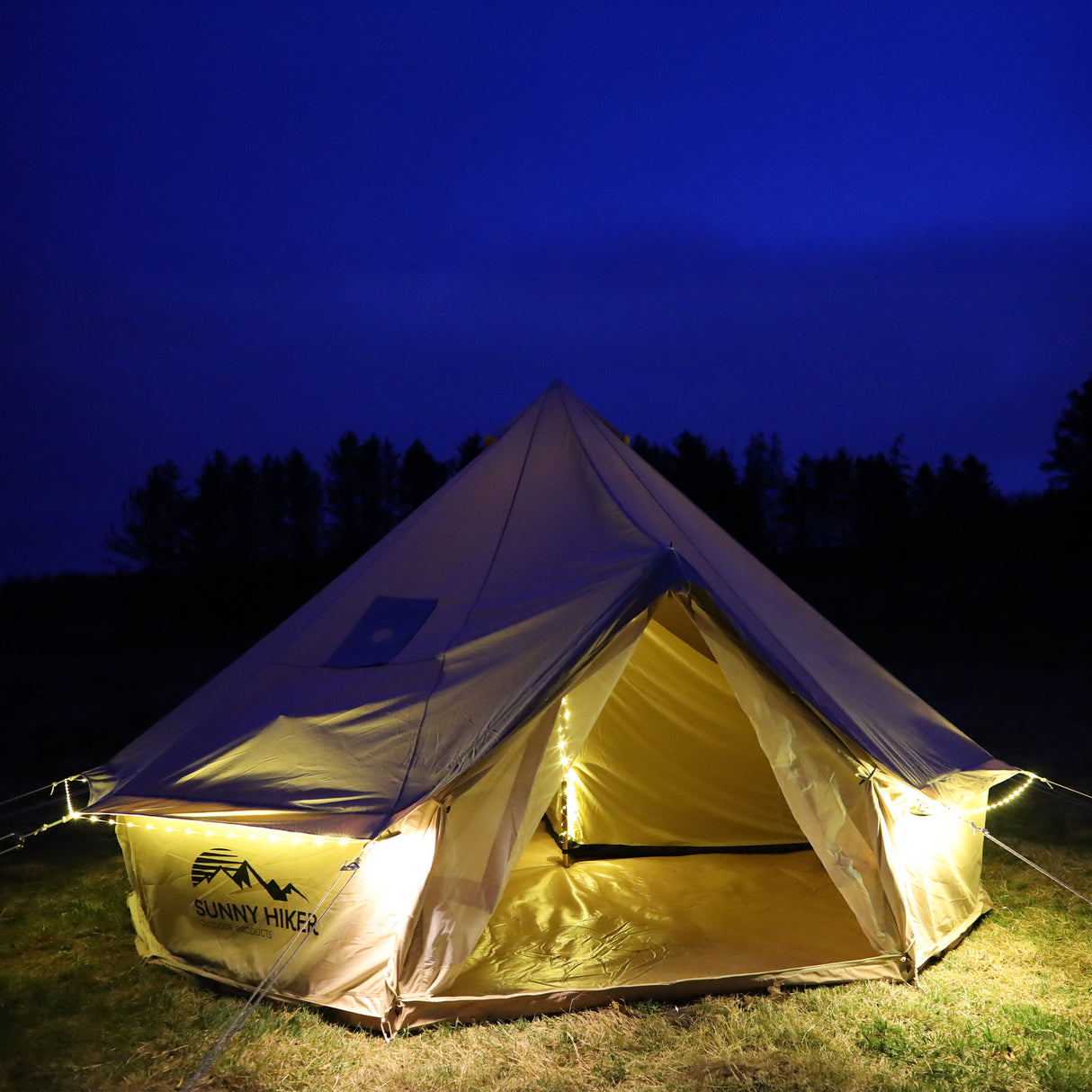 Sunny Hiker - Bomuld Large 10-personers Klokketelt // Beige fra Sunny Hiker - billede nr. 11 hos GrejFreak.dk