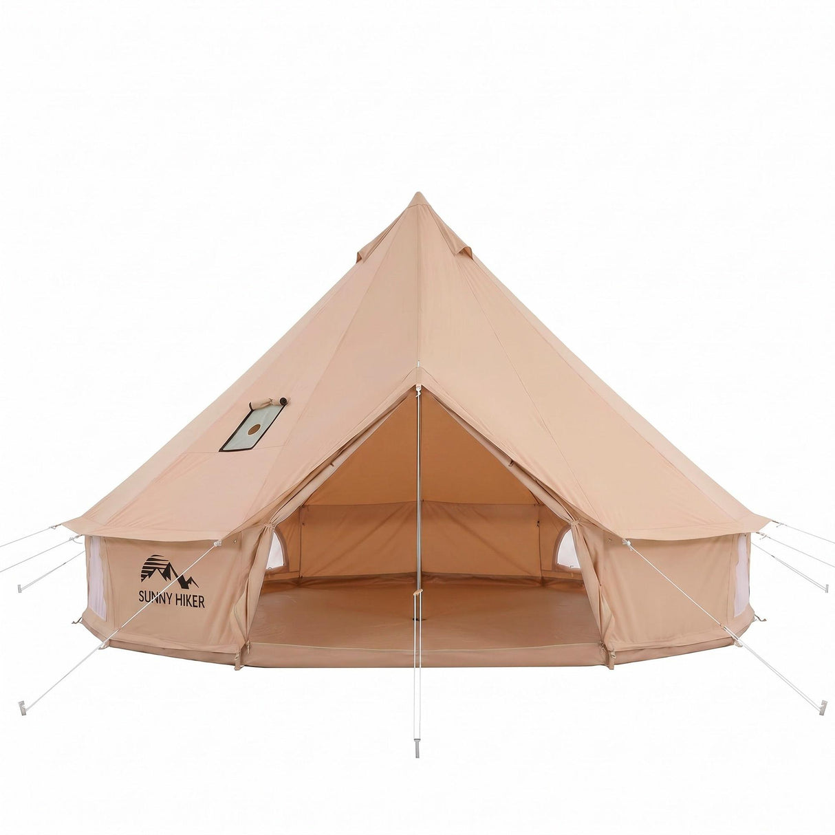 Sunny Hiker - Bomuld Large 10-personers Klokketelt // Beige fra Sunny Hiker - billede nr. 1 hos GrejFreak.dk