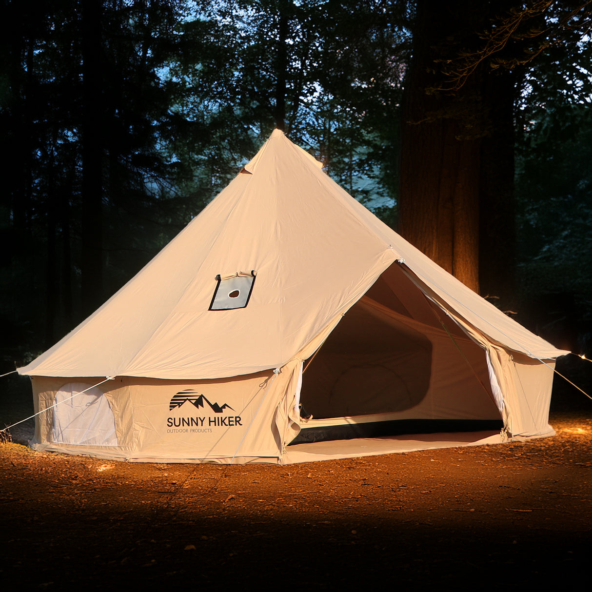 Sunny Hiker - Bomuld Medium 8-personers Klokketelt fra Sunny Hiker - billede nr. 4 hos GrejFreak.dk