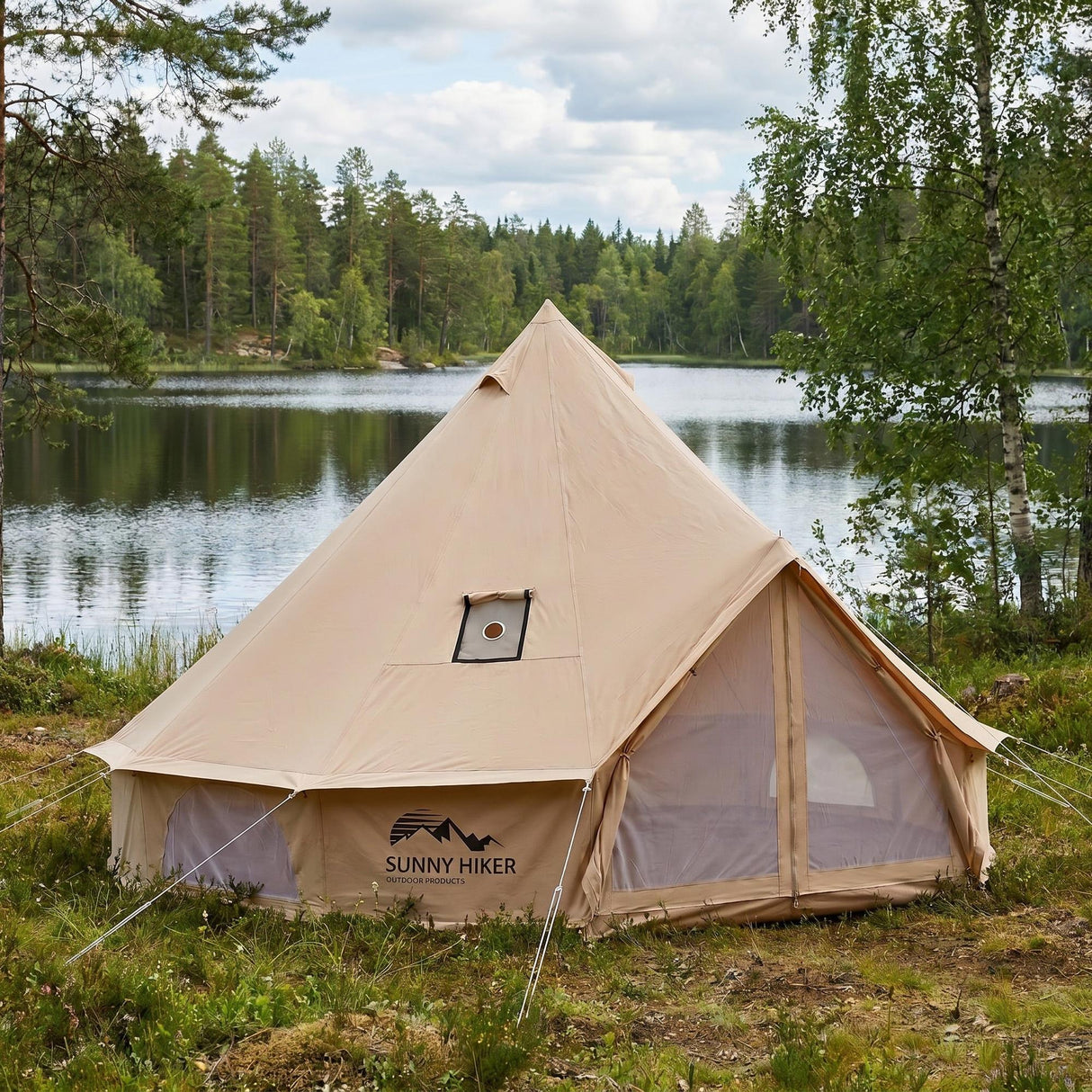 Sunny Hiker - Bomuld Medium 8-personers Klokketelt fra Sunny Hiker - billede nr. 4 hos GrejFreak.dk