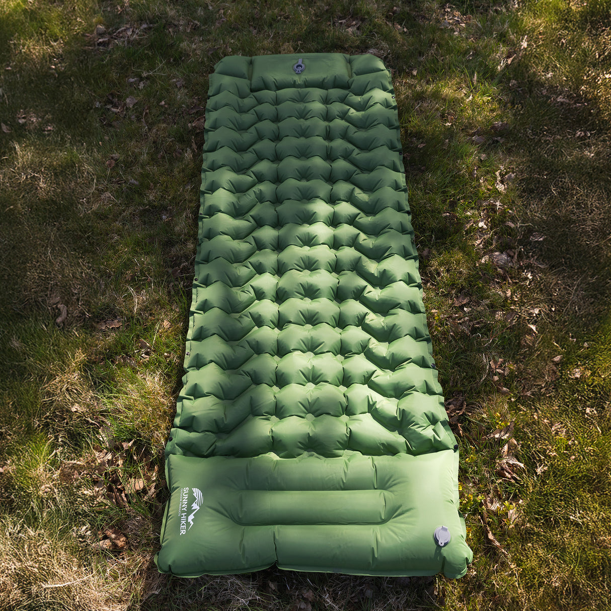 Sunny Hiker - Comfort Liggeunderlag m. Fodpumpe // Grøn fra Sunny Hiker - billede nr. 15 hos GrejFreak.dk