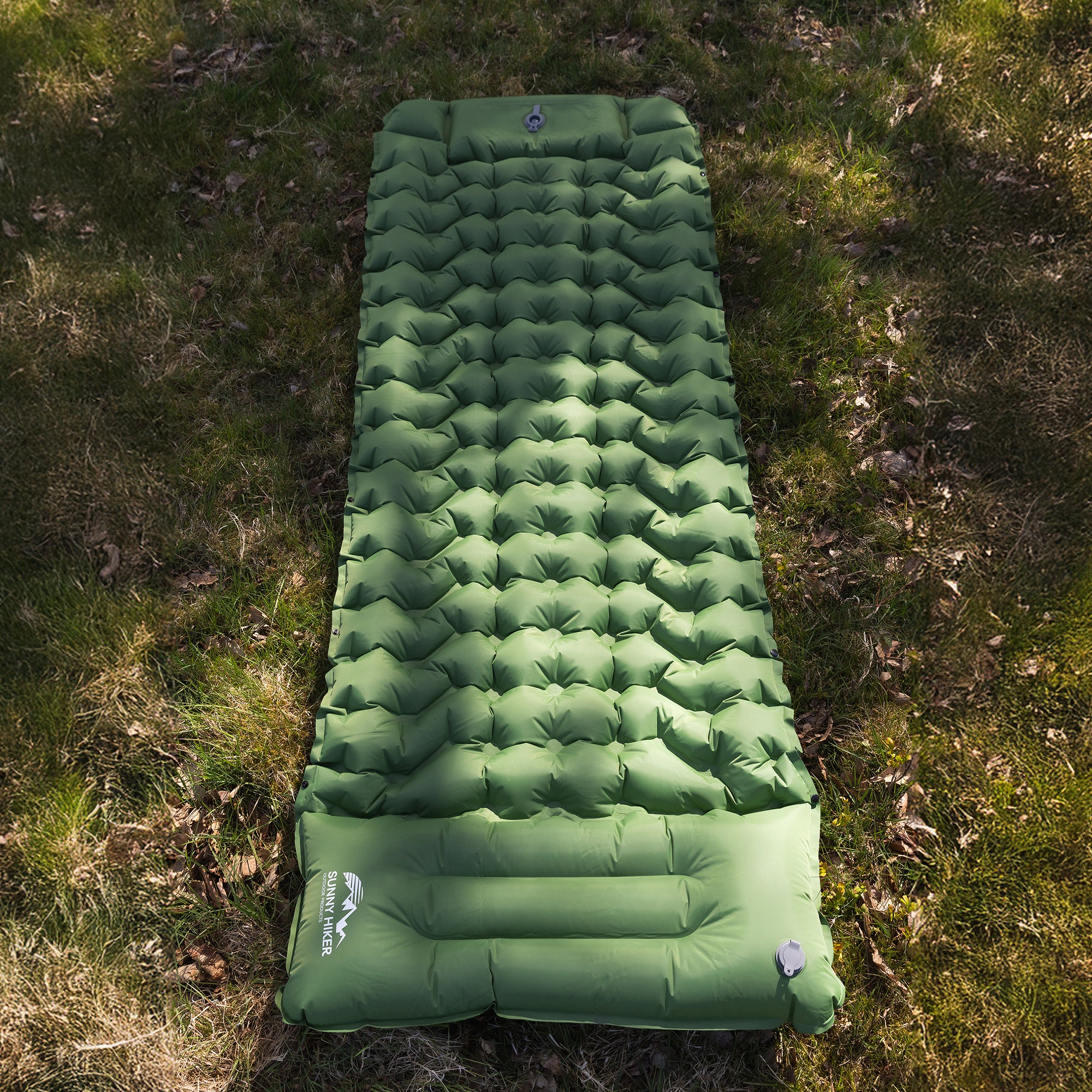 Sunny Hiker - Comfort Liggeunderlag m. Fodpumpe // Grøn fra Sunny Hiker - billede nr. 15 hos GrejFreak.dk