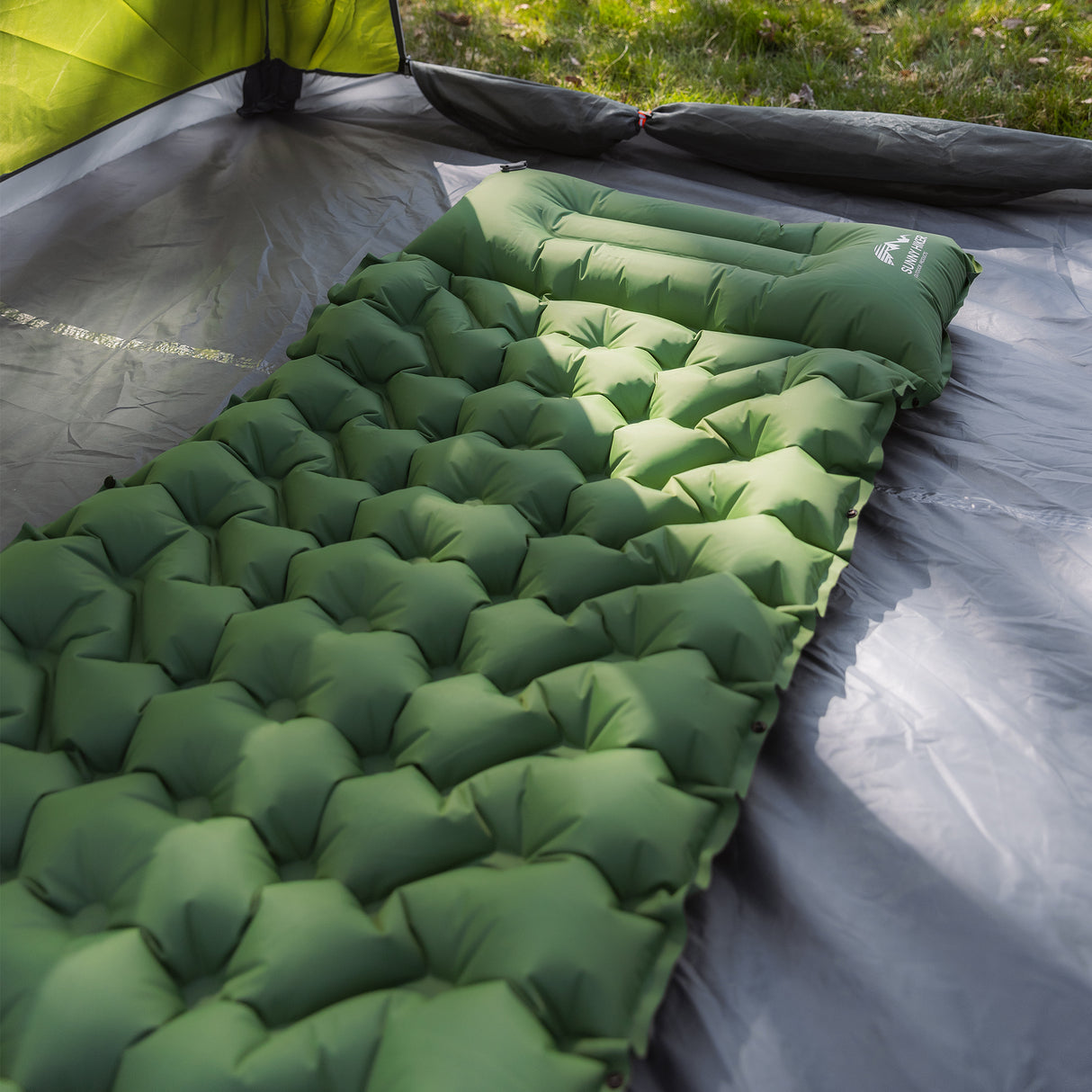 Sunny Hiker - Comfort Liggeunderlag m. Fodpumpe // Grøn fra Sunny Hiker - billede nr. 20 hos GrejFreak.dk