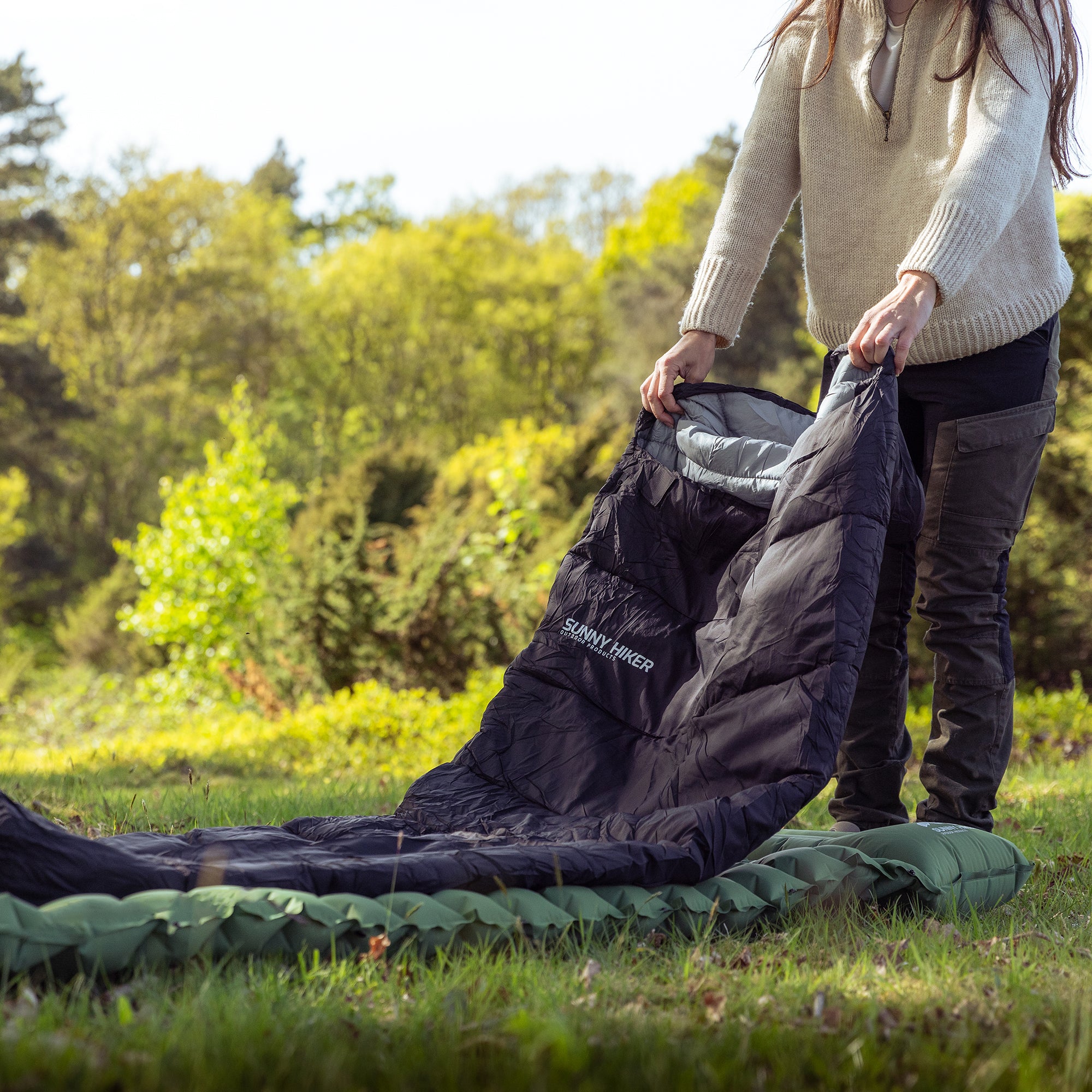Sunny Hiker - Comfort Liggeunderlag m. Fodpumpe // Grøn fra Sunny Hiker - billede nr. 8 hos GrejFreak.dk