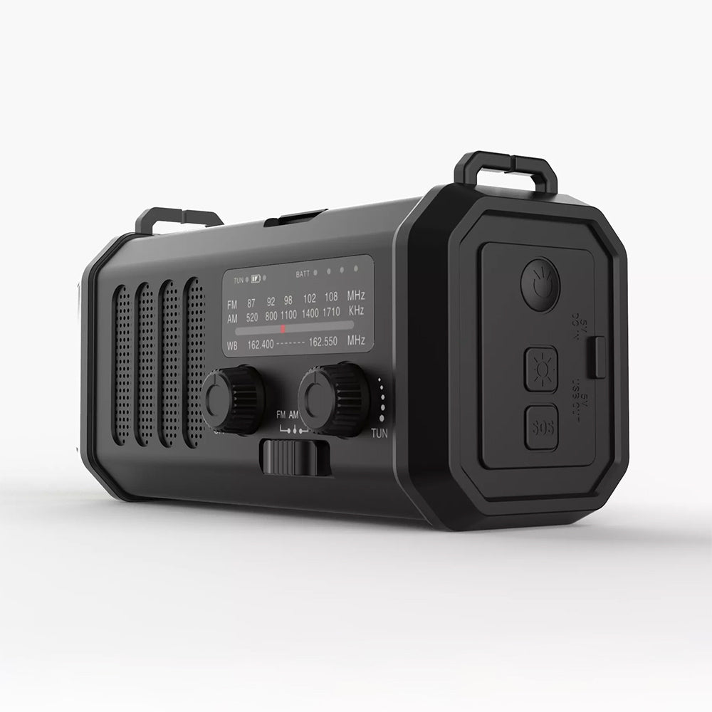 Sunny Hiker - Nødradio m. Powerbank 10.000 mAh // Sort fra Sunny Hiker - billede nr. 1 hos GrejFreak.dk