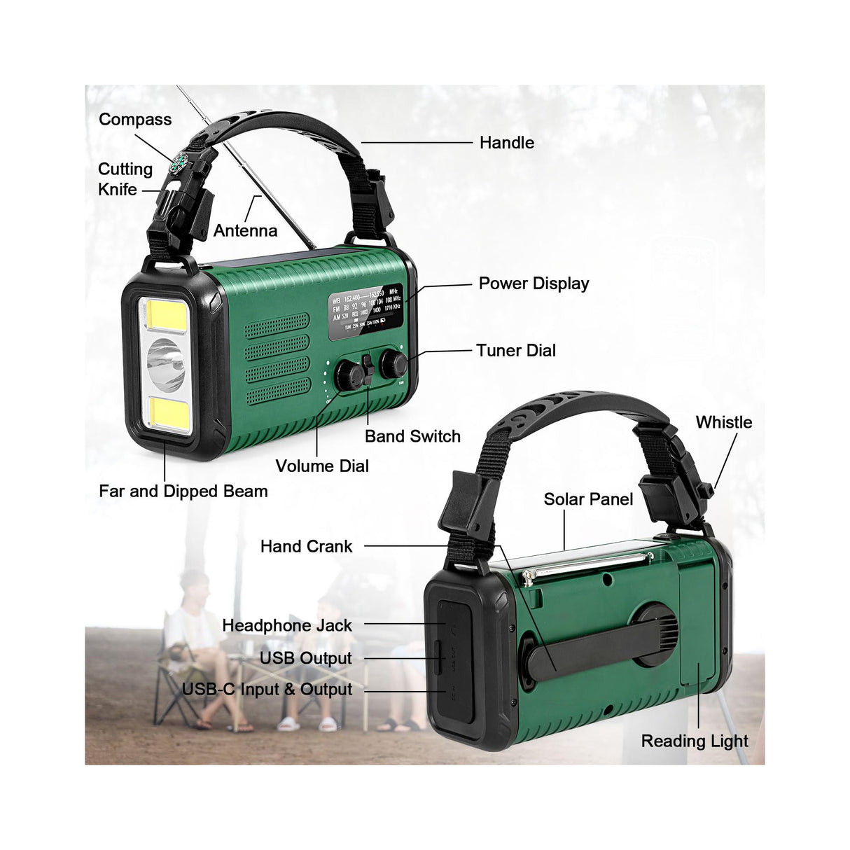 Sunny Hiker - Nødradio m. Powerbank 20.000 mAh fra Sunny Hiker - billede nr. 9 hos GrejFreak.dk