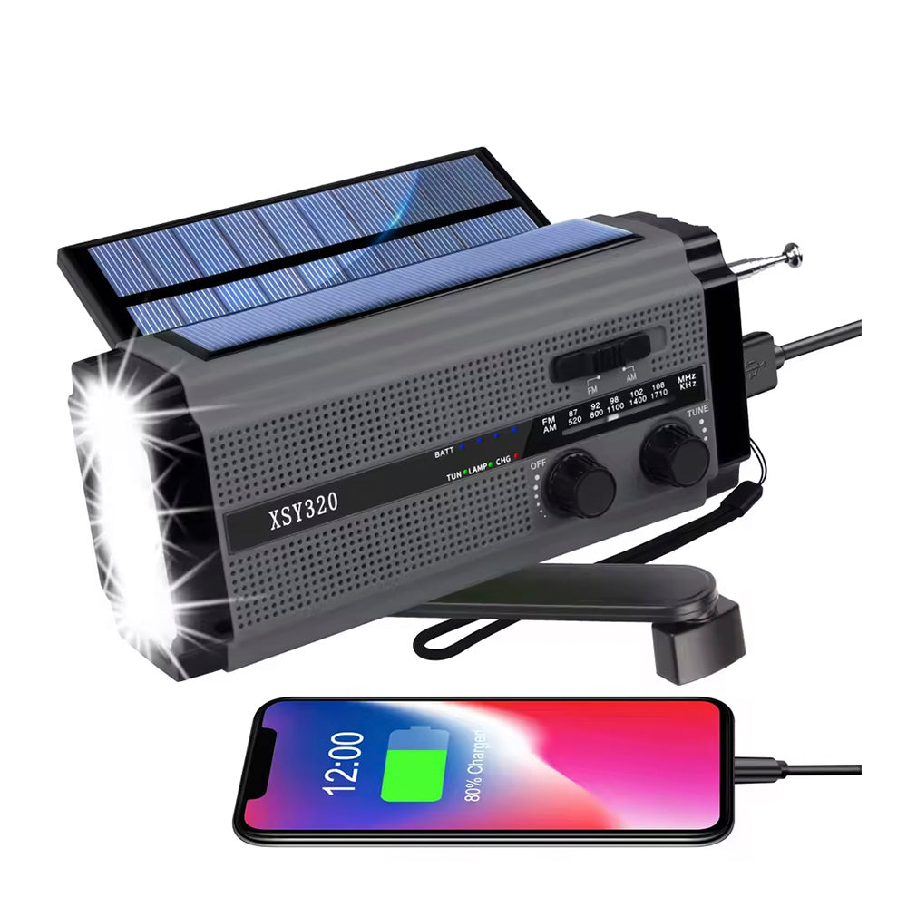 Sunny Hiker - Nødradio m. Powerbank 5.000 mAh (Kan bruge 3xAAA Batterier) // Sort fra Sunny Hiker - billede nr. 3 hos GrejFreak.dk