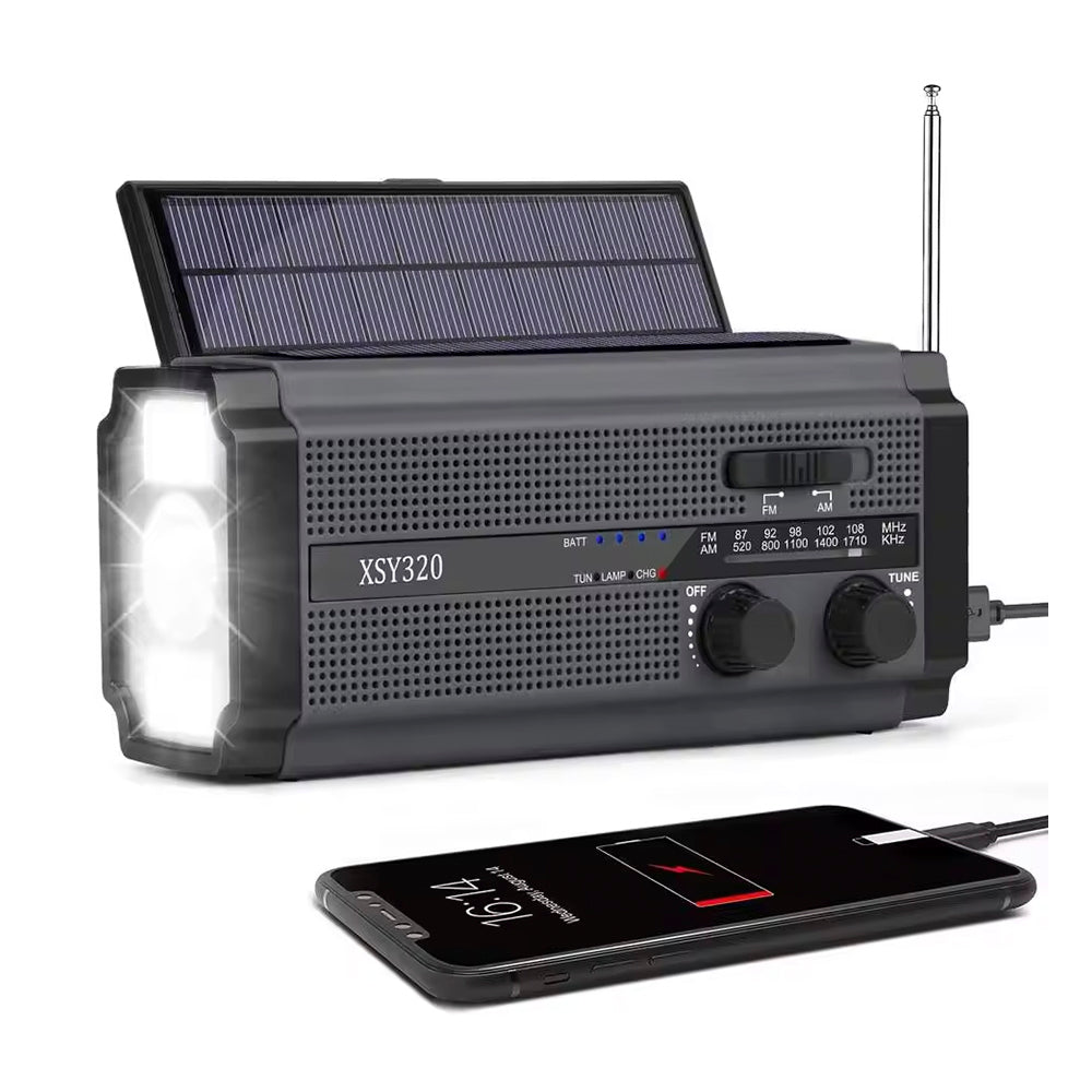 Sunny Hiker - Nødradio m. Powerbank 5.000 mAh (Kan bruge 3xAAA Batterier) // Sort fra Sunny Hiker - billede nr. 4 hos GrejFreak.dk