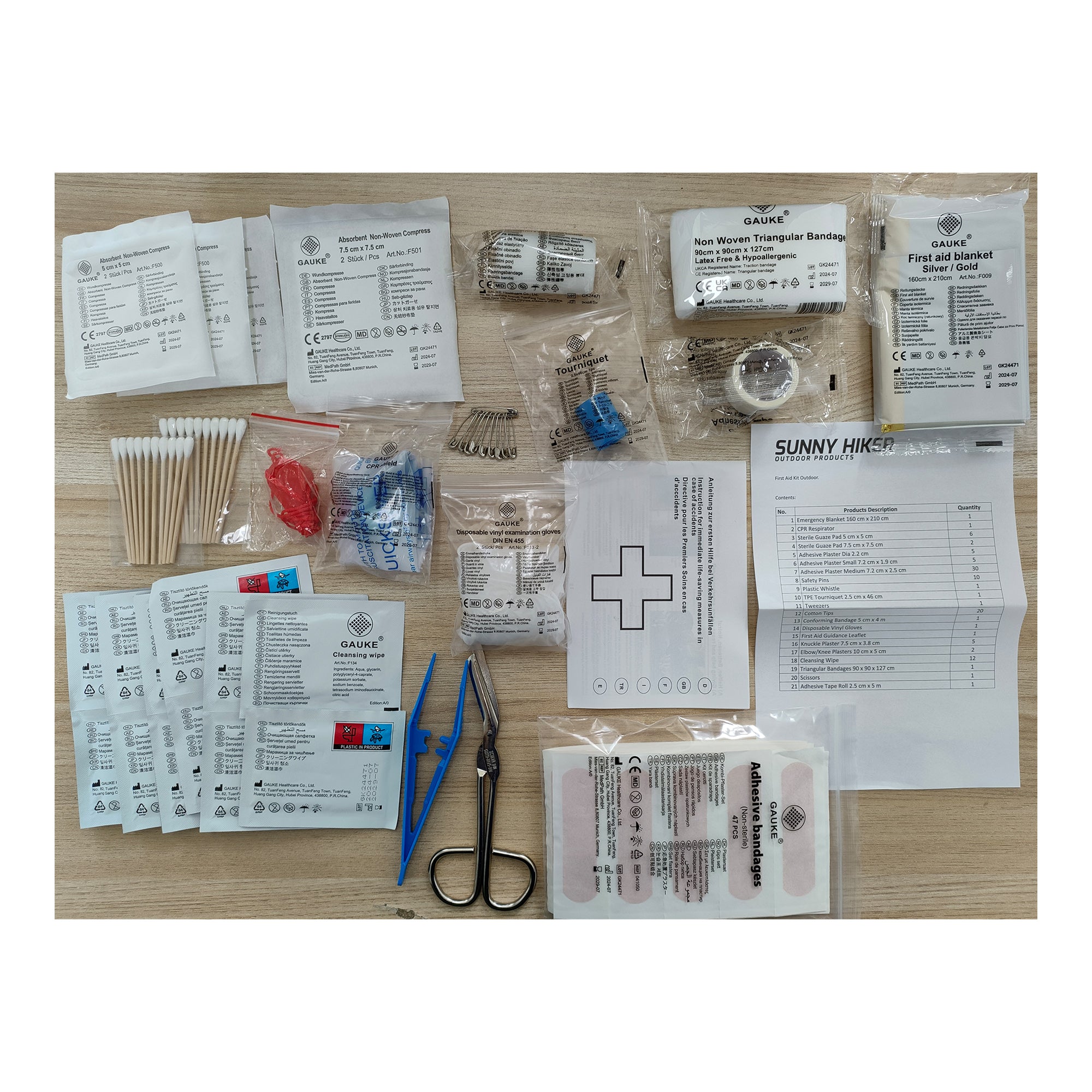 Sunny Hiker - Outdoor Førstehjælpstaske (107 dele) fra Sunny Hiker - billede nr. 3 hos GrejFreak.dk